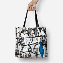 Load image into Gallery viewer, Blue Bird Art Tote