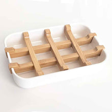 Load image into Gallery viewer, Bamboo + Cornstarch Soap Dish