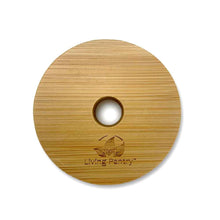 Load image into Gallery viewer, Bamboo Mason Jar Lid - with Straw Hole