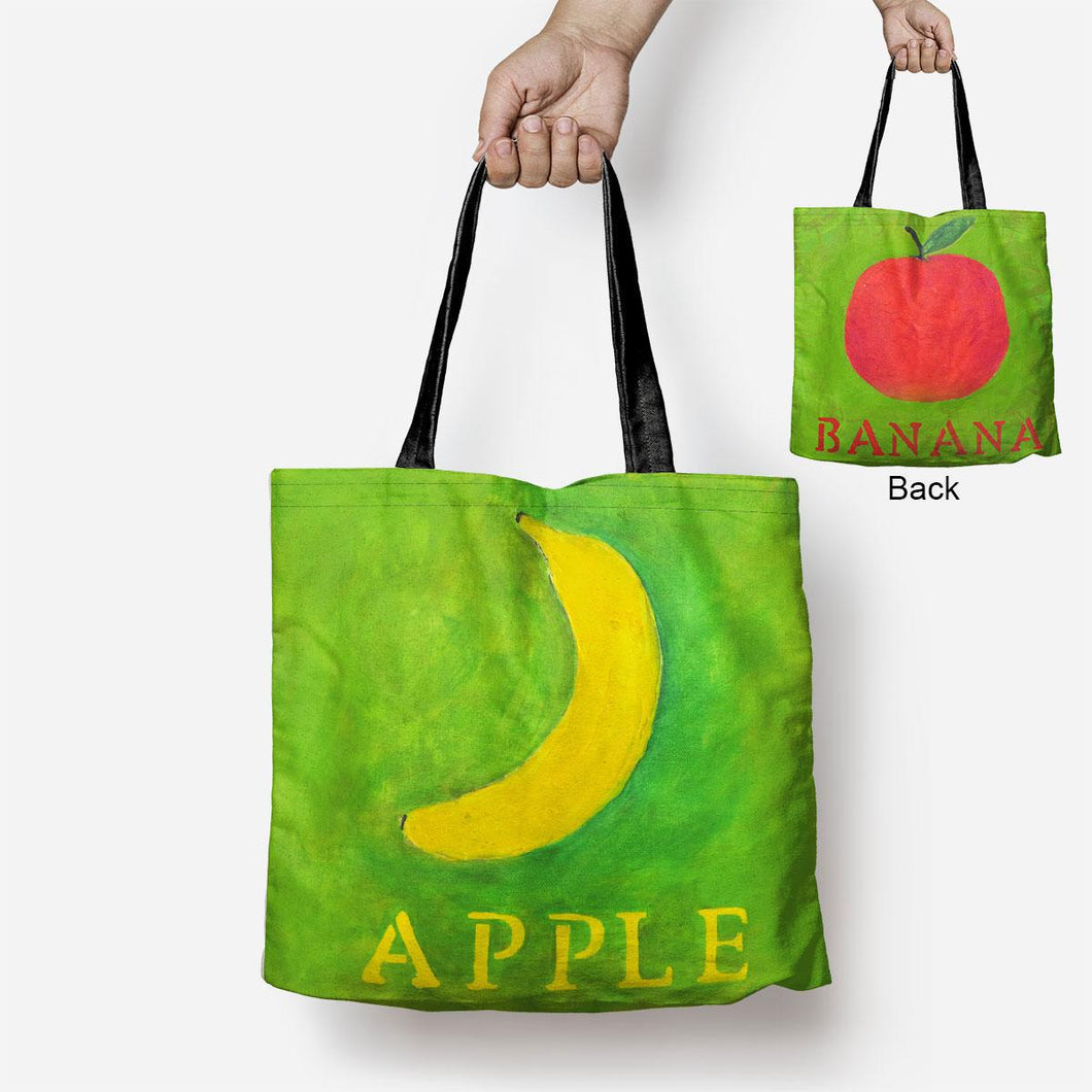 Apple/Banana Art Tote