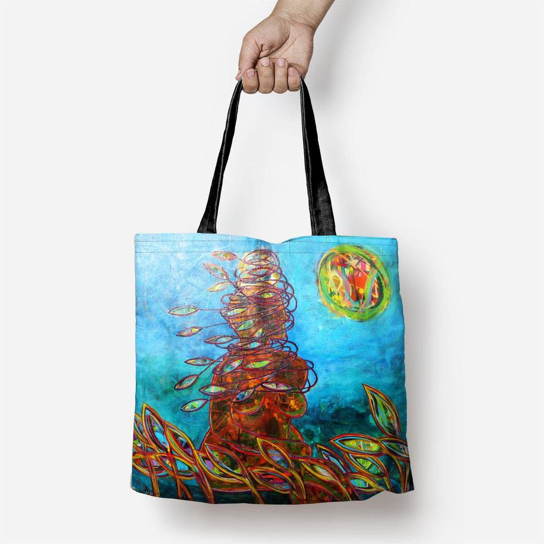 She Is the Eye of the Storm Art Tote