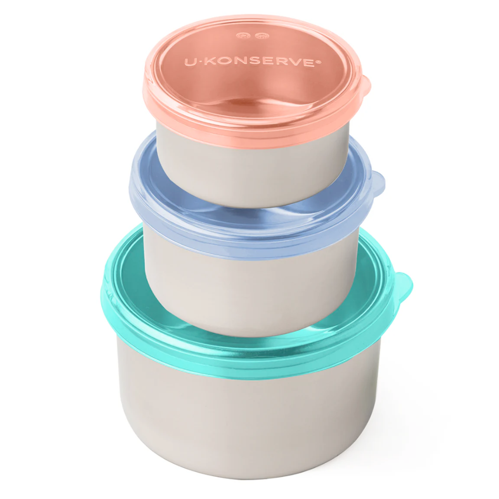 Stainless Steel Food Storage Containers - Round Trio