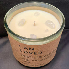 Load image into Gallery viewer, Affirmation Soy Candle with Crystals/Stones
