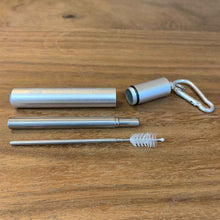 Load image into Gallery viewer, Eco Travel Metal Straw Set

