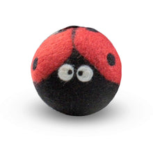 Load image into Gallery viewer, Wool Eco Dryer Balls – Lady Bug Needle Felted
