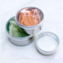 Load image into Gallery viewer, Stainless Steel Food Storage Containers - Round Trio
