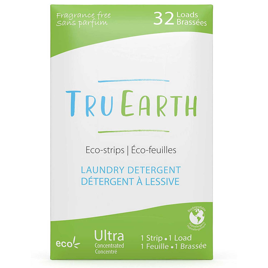 Tru Earth Eco-strips Laundry Detergent - Fragrance-free (32 loads)